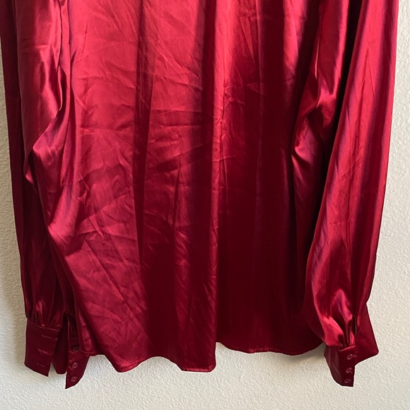 Women’s Chic Good Time Red Button Down Shirt - Picture 9 of 14